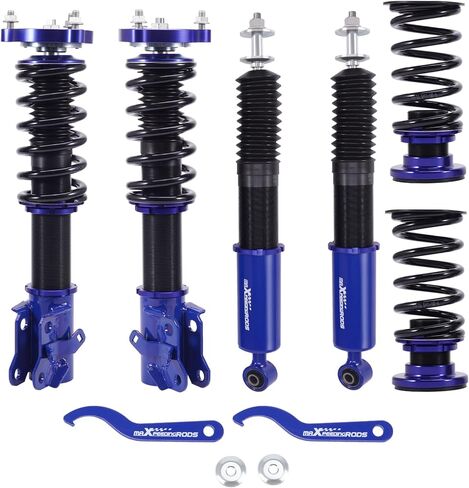 maxpeedingrods Coilovers for Honda Civic 2006-2011، لـ Acura CSX 2006-2011، طقم تعليق Coilovers قابل للتعديل للارتفاع، طقم خفض دعامات امتصاص الصدمات المسبقة باللون الأزرق in Kuwait