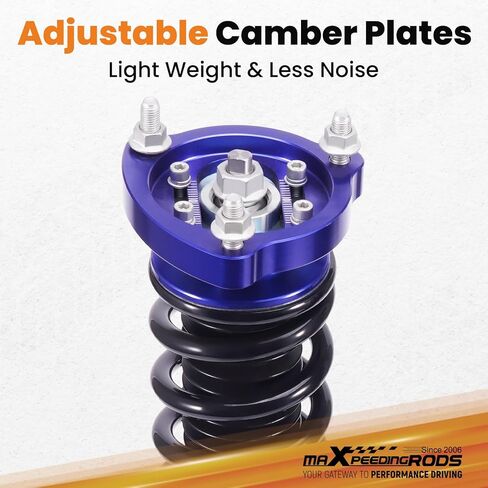 maxpeedingrods Coilovers for Honda Civic 2006-2011، لـ Acura CSX 2006-2011، طقم تعليق Coilovers قابل للتعديل للارتفاع، طقم خفض دعامات امتصاص الصدمات المسبقة باللون الأزرق in Kuwait