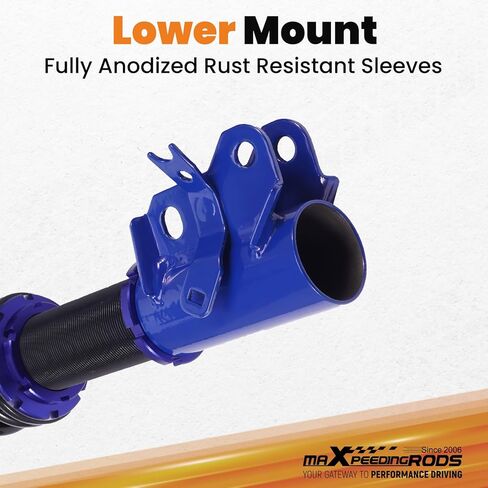 maxpeedingrods Coilovers for Honda Civic 2006-2011، لـ Acura CSX 2006-2011، طقم تعليق Coilovers قابل للتعديل للارتفاع، طقم خفض دعامات امتصاص الصدمات المسبقة باللون الأزرق in Kuwait