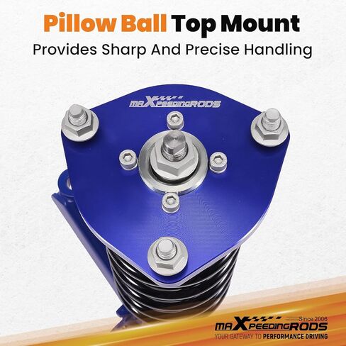 maxpeedingrods Coilovers لسيارة Honda Civic DX/EX/GX/HX/LX/Si 2001-2005، طقم تعليق كويلوفيرز قابل للتعديل للارتفاع، دعامات ممتصة للصدمات معدة مسبقًا، طقم خفض أزرق in Kuwait