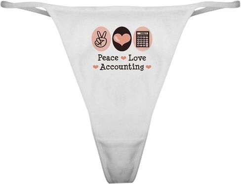 ملابس داخلية كلاسيكية من CafePress Peace Love Accounting Accountant، سراويل داخلية نسائية in Kuwait