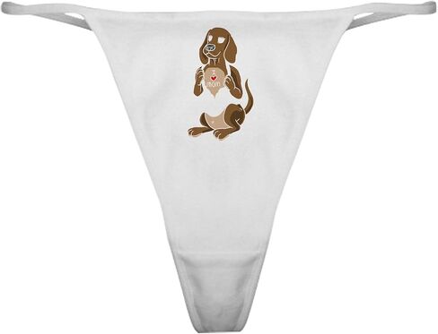 ملابس داخلية كلاسيكية رفيعة للكلاب من CafePress Wedding Dachshunds، سراويل داخلية نسائية in Kuwait