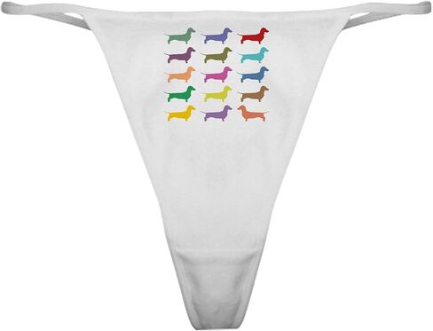 ملابس داخلية كلاسيكية رفيعة للكلاب من CafePress Wedding Dachshunds، سراويل داخلية نسائية in Kuwait