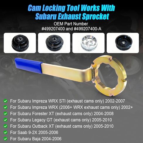 STD Intake/Exhaust Cam Sprocket Wrench Tool for Subaru Impreza WRX STI, Forester XT, Legacy GT, Outback XT, Saab 9-2X, Baja Spline Camshaft Pulley Holder 2 in 1 in Saudi Arabia