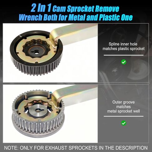 STD Intake/Exhaust Cam Sprocket Wrench Tool for Subaru Impreza WRX STI, Forester XT, Legacy GT, Outback XT, Saab 9-2X, Baja Spline Camshaft Pulley Holder 2 in 1 in Saudi Arabia