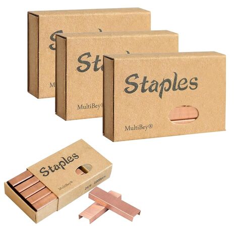 MultiBey Rose Gold Staples Stapler Refill Standard Size #12, 4 Boxes per Pack (Rose Gold) in Kuwait