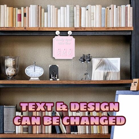 عداد الكتب التي قرأتها هذا العام، علامة الكتب التي قرأتها هذا العام، الكتب التي قرأتها علامة هذا العام، تتبع تقدمك في القراءة، تزيين مكتبتك المنزلية، هدية مثالية لديدان الكتب in Kuwait
