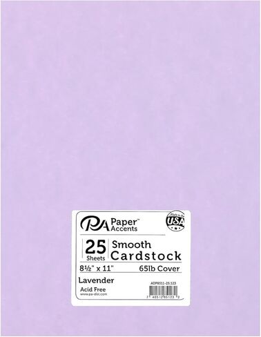 Cdstk Smooth 8.5x11 65lb 25pc Pk Lavender in Kuwait