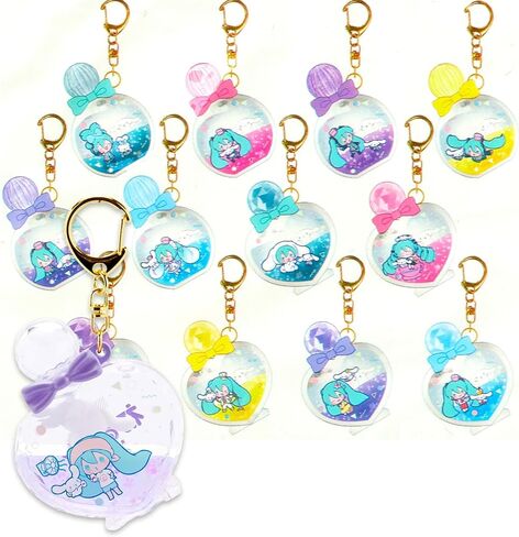 SANRIO Cinnamoroll x Hatsune Miku Tsunameez Blind Bag سلاسل المفاتيح 3 عبوات - حزمة مع 3 Tsunameez Hatsune Miku Keychains Mystery Collection بالإضافة إلى ملصقات، وعلامة مرجعية لحقيبة المفاتيح العمياء in Saudi Arabia