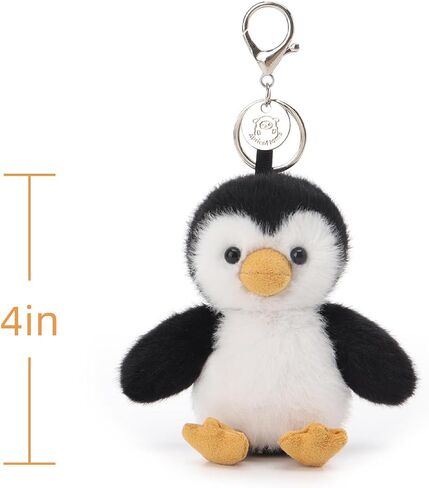 Apricot Lamb Paul Penguin Cute Keychain, Soft Stuffed Plush Toy Keyring for Kids' Backpack, Purse, 4 Inches in Saudi Arabia