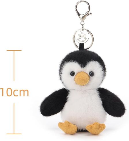 Apricot Lamb Paul Penguin Cute Keychain, Soft Stuffed Plush Toy Keyring for Kids' Backpack, Purse, 4 Inches in Saudi Arabia