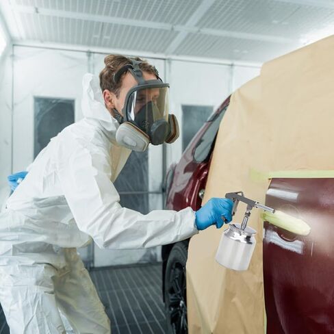 Joyzan Air Spray with Cup, HVLP Spraying Feed Paint Aluminum Professional Pneumatic Automotive Sprayer Kit with Clean Brush for Auto Car Prime Wall Door Furniture Surface 750ML Capacity in Saudi Arabia