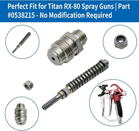 مجموعة إصلاح مسدس الرش GrandEast 0538215 538215 لـ Titan RX-80 - يستعيد أداء الرش مع قطع الغيار، سهلة التركيب وحزمة إصلاح للصيانة in Kuwait