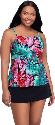 Womens Adjustable Terri Swim Tankini with Bra Back Closure and Removable Cups in Saudi Arabia