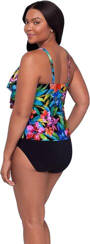 Womens Adjustable Four Tier Lena Swim Tankini Top with Built-in Bra Support in Saudi Arabia
