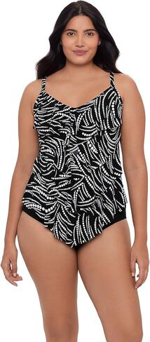 Womens Adjustable Four Tier Lena Swim Tankini Top with Built-in Bra Support in Saudi Arabia