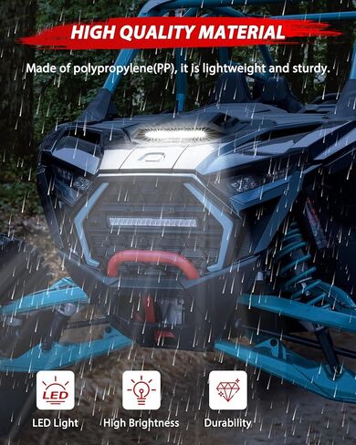 مغرفة غطاء محرك السيارة مع ضوء كشاف LED لعام 2025 لملحقات Polaris RZR PRO XP/PRO R/S، طقم مدخل هواء مغرفة غطاء محرك السيارة الرياضي مع ضوء مساعد مع مفتاح متأرجح، مادة PP، التوصيل والتشغيل in Kuwait