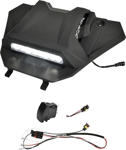 مغرفة غطاء محرك السيارة مع ضوء كشاف LED لعام 2025 لملحقات Polaris RZR PRO XP/PRO R/S، طقم مدخل هواء مغرفة غطاء محرك السيارة الرياضي مع ضوء مساعد مع مفتاح متأرجح، مادة PP، التوصيل والتشغيل in Kuwait
