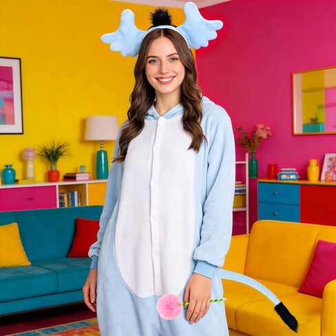 QLINLEAF Elephant Costumes Set with Tail for Women Book Week Halloween Cosplay in Saudi Arabia
