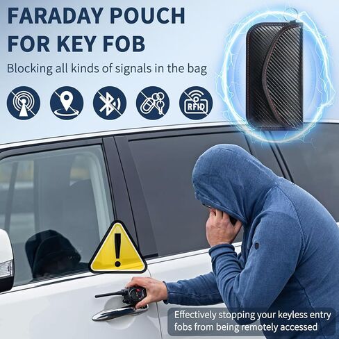 1 Pack Faraday Pouch Bag for Phone and Car Keys, RFID Signal Blocking Holder, Faraday Key Fob Protector, Anti-Theft Key Fob Case in Saudi Arabia