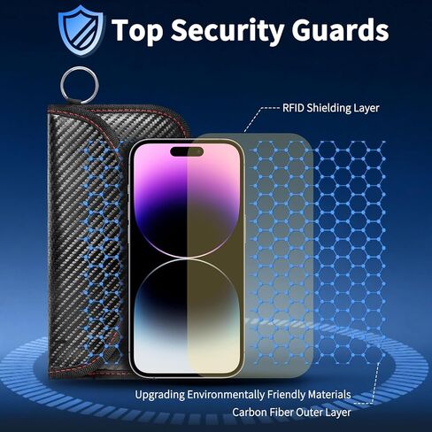 1 Pack Faraday Pouch Bag for Phone and Car Keys, RFID Signal Blocking Holder, Faraday Key Fob Protector, Anti-Theft Key Fob Case in Saudi Arabia