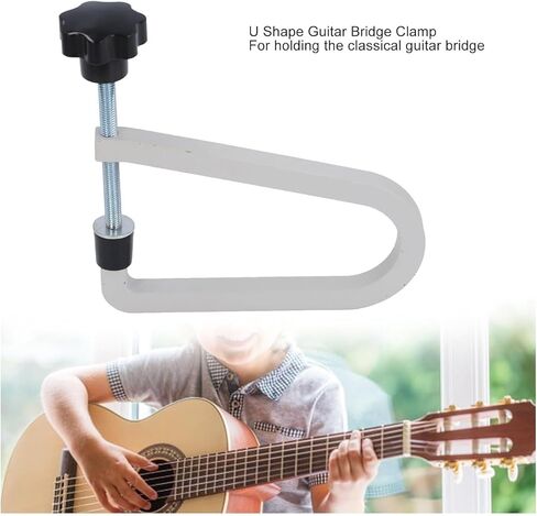 Guitar Bridge Clamp, Classical, Cast Steel U Shape Repair Maintenance Tool for Luthier Guitarist(R257 Grey) in Saudi Arabia