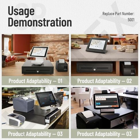 3 Pack 5001 Cash Drawer Key (Sliver) for M-S, EchoPOS Drawers, Star Micronics CD3-1616 and Other POS Registers - Easy Plug and Play in Kuwait