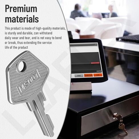 3 Pack 5001 Cash Drawer Key (Sliver) for M-S, EchoPOS Drawers, Star Micronics CD3-1616 and Other POS Registers - Easy Plug and Play in Kuwait