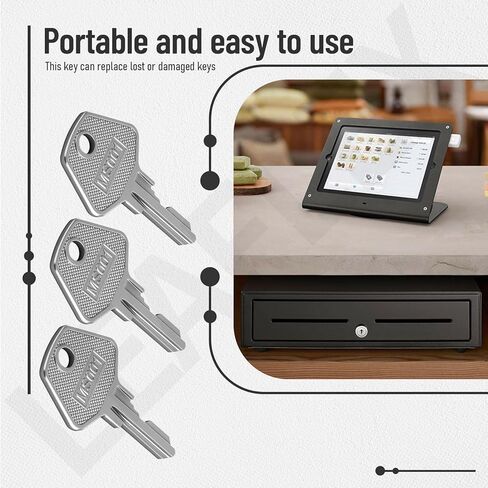 3 Pack 5001 Cash Drawer Key (Sliver) for M-S, EchoPOS Drawers, Star Micronics CD3-1616 and Other POS Registers - Easy Plug and Play in Kuwait
