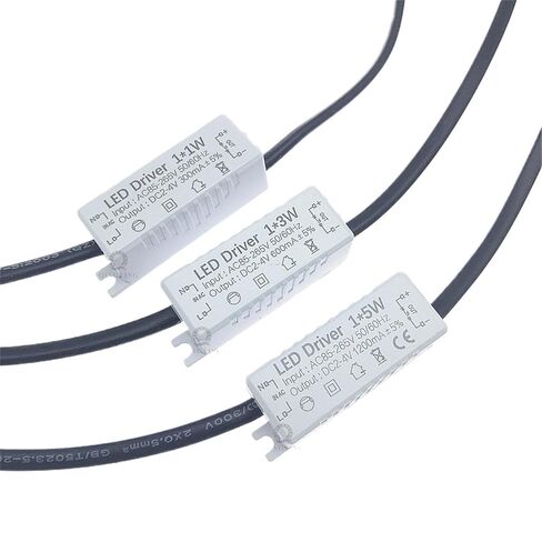 5pcs AC85-265V 1W 3W 5W LED Driver 1x1W 1x3W 1x5W 300mA 600mA 1200mA Power Supply Transformer(1x1W 300mA) in Saudi Arabia