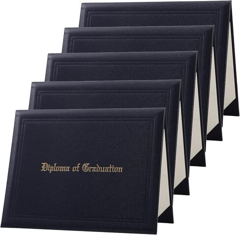 5 عبوات من حاملي شهادات التخرج مقاس 8.5 بوصة × 11 بوصة أغطية دبلوم مطبوعة من جلد البولي يوريثان للبالغين (أحمر، 8.5 بوصة × 11 بوصة) in Kuwait