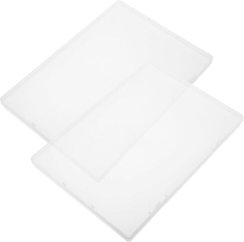 DECHOUS 2Pcs A5 File Box Document Plastic Storage Box for Birth Certificates/Letters/Papers/Award Certificates - Portable Clear A5 File Cases for Home Office School - 8.5x6 Inch in Saudi Arabia