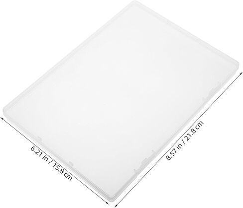 DECHOUS 2Pcs A5 File Box Document Plastic Storage Box for Birth Certificates/Letters/Papers/Award Certificates - Portable Clear A5 File Cases for Home Office School - 8.5x6 Inch in Saudi Arabia