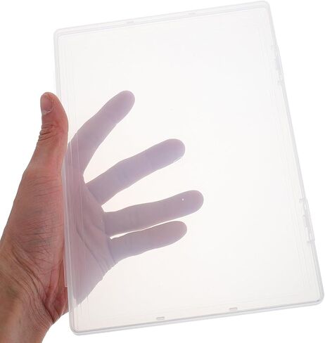 DECHOUS 2Pcs A5 File Box Document Plastic Storage Box for Birth Certificates/Letters/Papers/Award Certificates - Portable Clear A5 File Cases for Home Office School - 8.5x6 Inch in Saudi Arabia