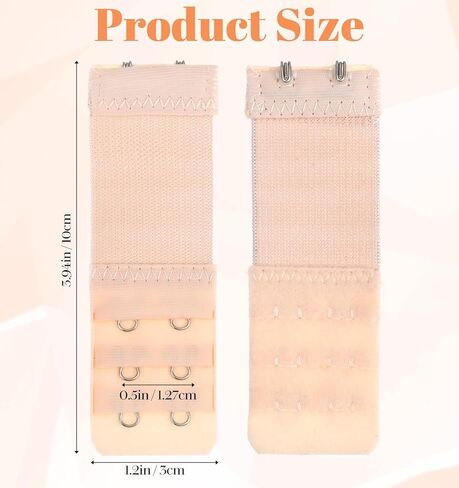 6Pcs Bra Extender 2 Hook, Adjustable 2 Hook Bra Extenders for Women Hooks and Eye, Comfortable Stretchy Bras Band Extension Straps Replacement, Multipack Perfect for Travel in Saudi Arabia