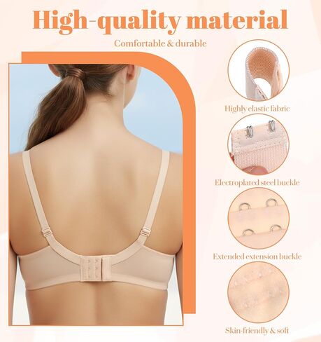 6Pcs Bra Extender 2 Hook, Adjustable 2 Hook Bra Extenders for Women Hooks and Eye, Comfortable Stretchy Bras Band Extension Straps Replacement, Multipack Perfect for Travel in Saudi Arabia