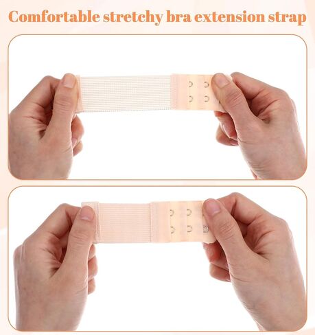 6Pcs Bra Extender 2 Hook, Adjustable 2 Hook Bra Extenders for Women Hooks and Eye, Comfortable Stretchy Bras Band Extension Straps Replacement, Multipack Perfect for Travel in Saudi Arabia