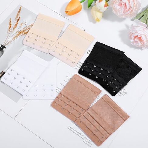 12PCS Bra Extender 4 Hooks Elastic Bra Strap Extender Soft Stretchy Bra Band Plus Size Back Bra Extenders for Women in Saudi Arabia