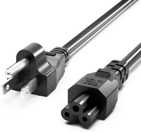 3 Prong AC Laptop Power Cord Cable Fit for LG TV Lenovo Dell HP Asus Acer MSI Razer Toshiba Sony Samsung Adapter Notebook Computer Charger Cable IEC-60320 IEC320 C5 to Nema 5-15P Three Prong in Kuwait