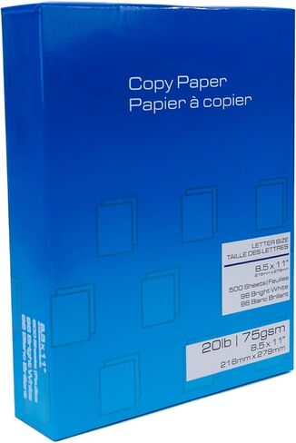 PSBM Multipurpose Copy Printer Paper, 8.5 x 11 Inches, 20 lb, 10 Reams, 5000 Sheets, 96 Brightness, White in Saudi Arabia