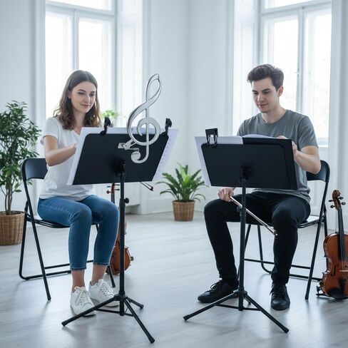 Maitys 6 Pcs Music Sheet Holder Clip Sheet Book Page Holder Funny Music Teacher Gifts Plastic Document Folder Clips for Desk Bookmark Office School Stationery Accessories in Saudi Arabia