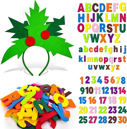 Palm Tree Costume Accessories Set Book Character Headband and Self-Adhesive Felt Letters Numbers for World Book Day Halloween Cosplay 100th day of school in Kuwait