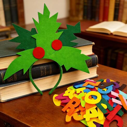 Palm Tree Costume Accessories Set Book Character Headband and Self-Adhesive Felt Letters Numbers for World Book Day Halloween Cosplay 100th day of school in Kuwait