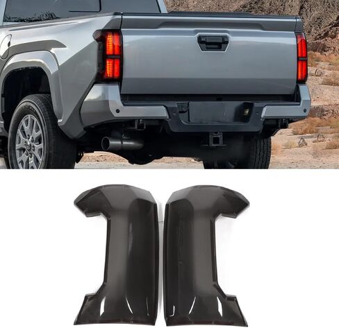Smoked Tail Light Covers Fit for Toyota Tacoma 2024 2025 Rear Tail Light Protector ABS Peel and Stick Taillight Guard 2PCS Smoke Black Tail Lamp Shell Shade Tail Lamp Accessories for Toyota Tacoma in Saudi Arabia