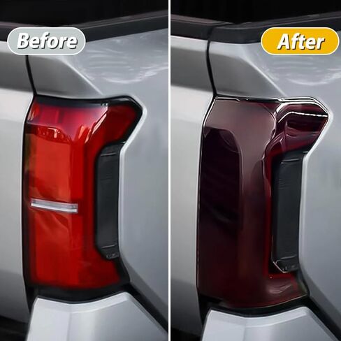 Smoked Tail Light Covers Fit for Toyota Tacoma 2024 2025 Rear Tail Light Protector ABS Peel and Stick Taillight Guard 2PCS Smoke Black Tail Lamp Shell Shade Tail Lamp Accessories for Toyota Tacoma in Saudi Arabia