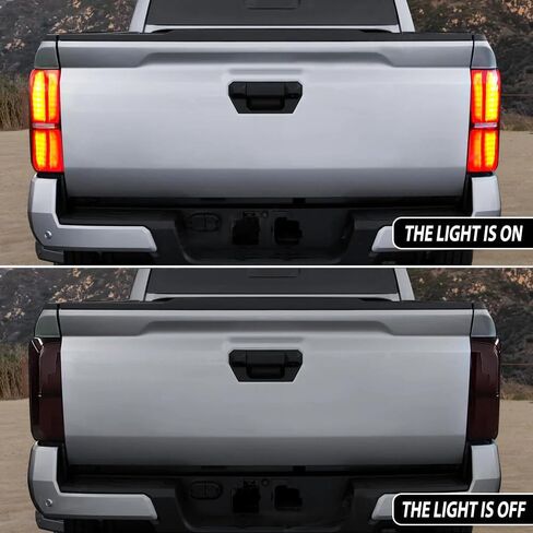 Smoked Tail Light Covers Fit for Toyota Tacoma 2024 2025 Rear Tail Light Protector ABS Peel and Stick Taillight Guard 2PCS Smoke Black Tail Lamp Shell Shade Tail Lamp Accessories for Toyota Tacoma in Saudi Arabia