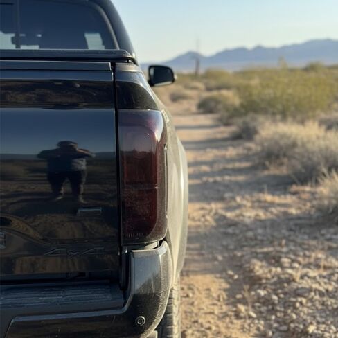 Smoked Tail Light Covers Fit for Toyota Tacoma 2024 2025 Rear Tail Light Protector ABS Peel and Stick Taillight Guard 2PCS Smoke Black Tail Lamp Shell Shade Tail Lamp Accessories for Toyota Tacoma in Saudi Arabia