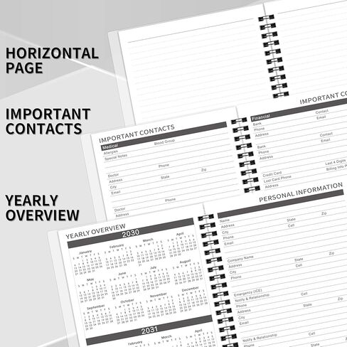 مخطط/تقويم شهري 2024-2028 - مخطط شهري لمدة 5 سنوات 2024-2028 مع علامات التبويب، يناير 2024 - ديسمبر 2028، 6.4 بوصة × 8.5 بوصة، 60 مخطط شهري، جيب على الجانبين، 9 صفحات ملاحظات، مناسب للتخطيط طويل المدى in Kuwait