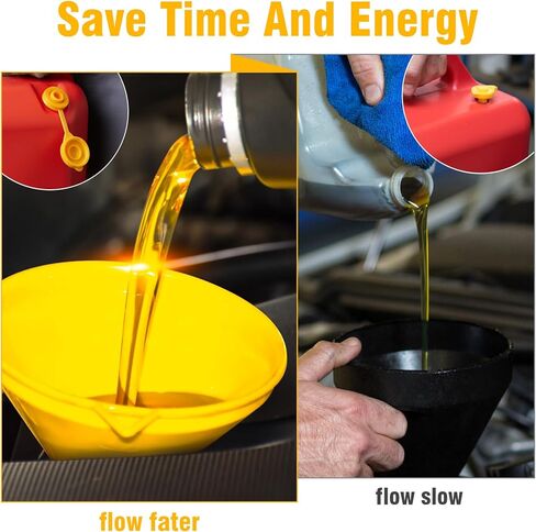 12 pcs Gas Can Vent Caps - Universal Yellow Fuel Can Jug Vents, Gas Cans Vent Kit for Plastic Cans, Gasket Stopper Vents Cap Collars, Leak-Proof Cap Replacement, Easy Install in Saudi Arabia