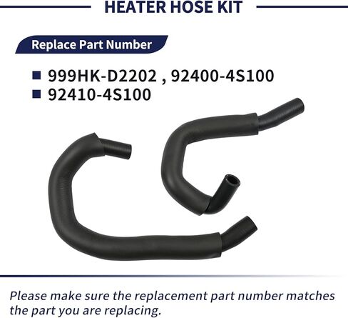 طقم خرطوم سخان 2 قطعة متوافق مع Nissan Frontier 1998-2004، Xterra 2000-2004 3.3L استبدال خط خرطوم السخان 999HK-D2202 in Saudi Arabia